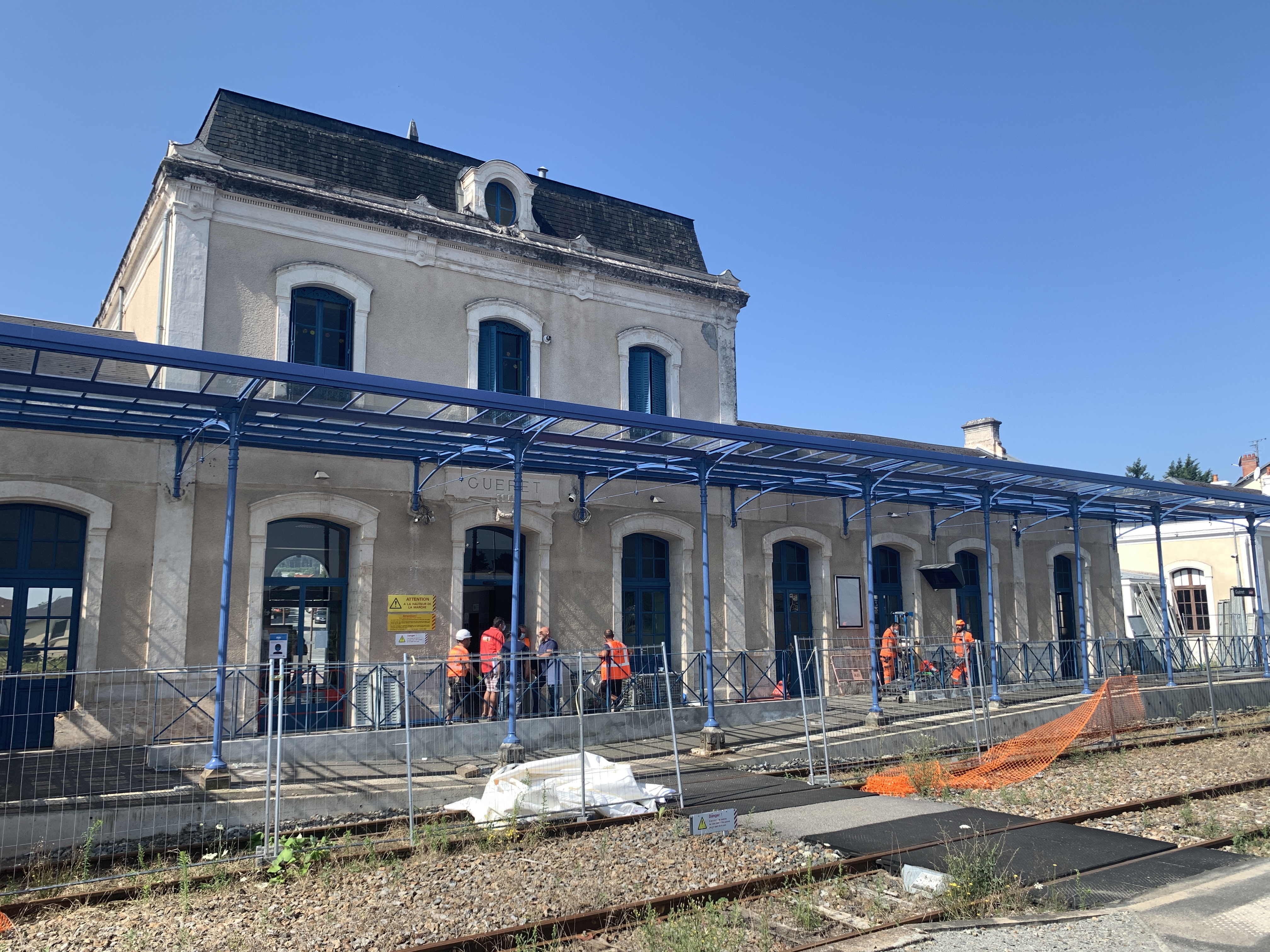 rénovation de la marquise acier XIX eme gare SNCF gueret